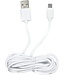 Benson Mobiele Oplader - USB naar Micro USB Kabel - 1 meter - Wit