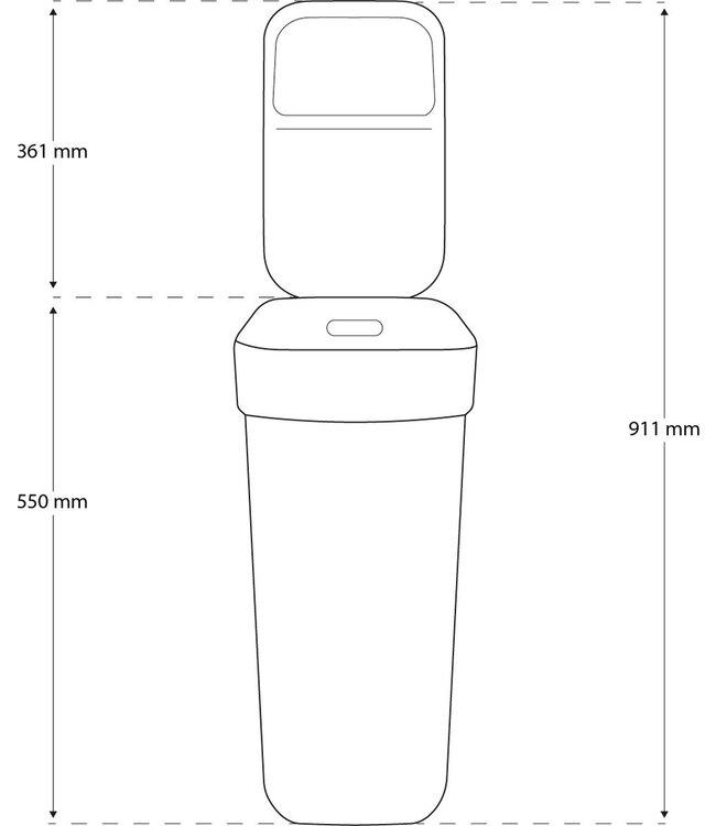 Curver Ready to Collect Vuilbak 30L - Donkergrijs