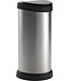 Curver Afvalbak decobin zilver/zwart 40L  34x28,2H68cm
