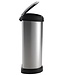 Curver Afvalbak decobin zilver/zwart 40L  34x28,2H68cm