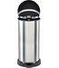 Curver Pedaalemmer zilver/zwart 40L metal look  31x35H70cm