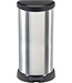 Curver Pedaalemmer zilver/zwart 40L metal look  31x35H70cm