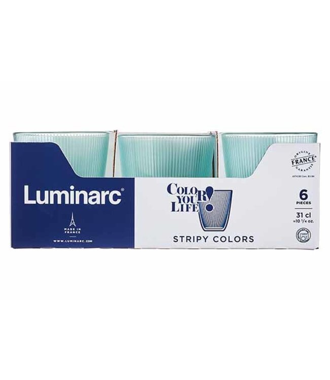 Luminarc Glas - 31cl - groen  - Concepto Stripy