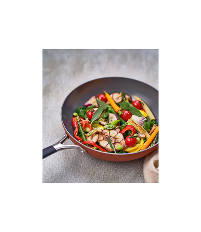 Cosy & Trendy Wok - dia.28cm - Terracotta - Cerapro - non-stick