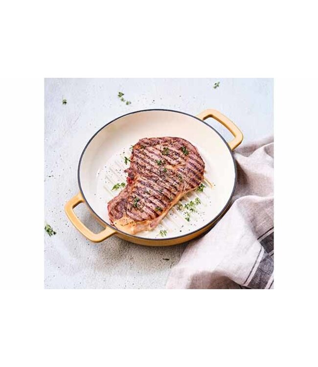 Cosy & Trendy Gietijzeren Grillpan - dia.28H6cm - Amber Gold