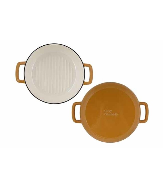 Cosy & Trendy Gietijzeren Grillpan - dia.28H6cm - Amber Gold