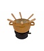 Cosy & Trendy Gietijzeren Fondueset - dia.18cm - met 6 vorkjes - Amber Gold