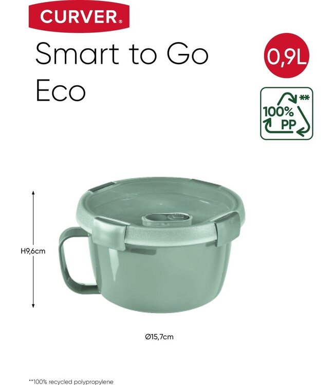 Curver Smart to Go Eco Soepkom 0,9L - Groen