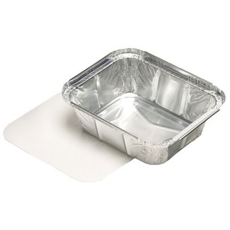 Papstar Aluminium bakjes - 0,5L - 10 stuks - met deksel