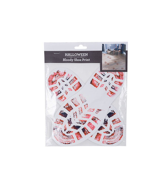 Cosy @ Home Decosticker - set 6 - Bloody shoes - 10,5xH25cm - PVC