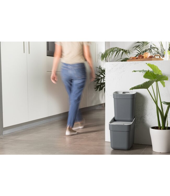 Curver Ready to Collect vuilbak - 10L - Donkergrijs