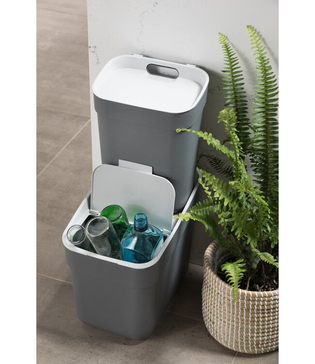Curver Ready to Collect vuilbak - 10L - Donkergrijs