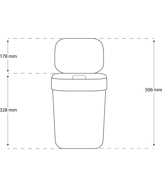 Curver Ready to Collect vuilbak - 10L - Donkergrijs