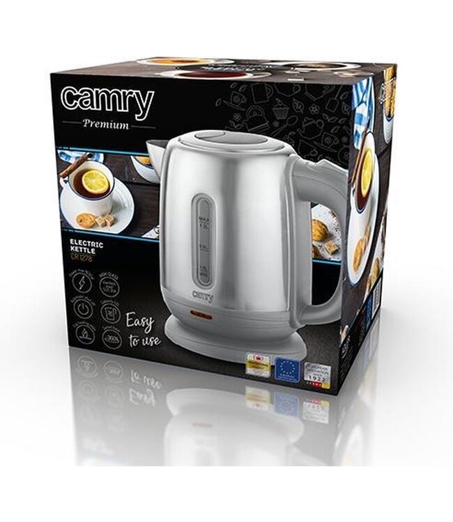 Camry Waterkoker - 1,2 L - Grijs -RVS - 1630 W