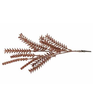 Cosy @ Home Blaadjestak met clip - glitter roze - H27cm