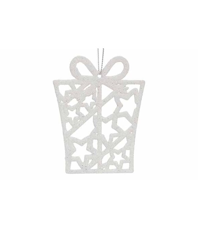 Cosy @ Home Hanger - cadeau - glitter wit