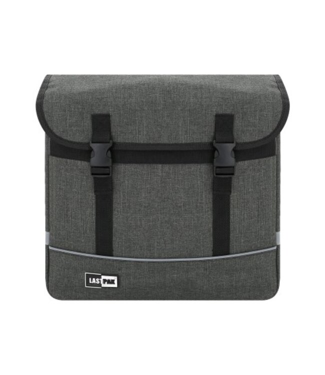 Benson Dubbele fietstas - 35L - canvas grijs