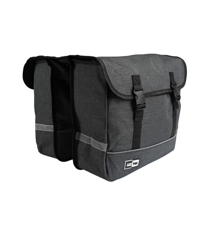 Benson Dubbele fietstas - 35L - canvas grijs