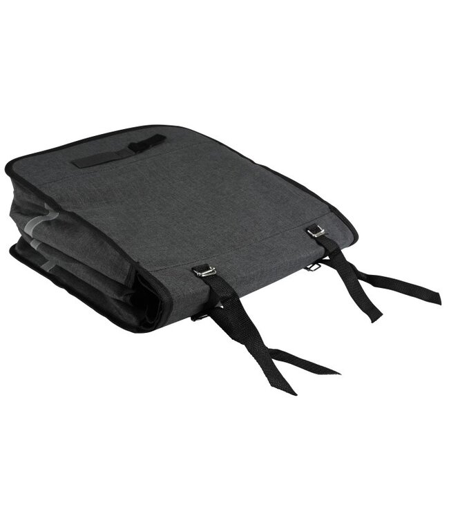 Benson Dubbele fietstas - 35L - canvas grijs