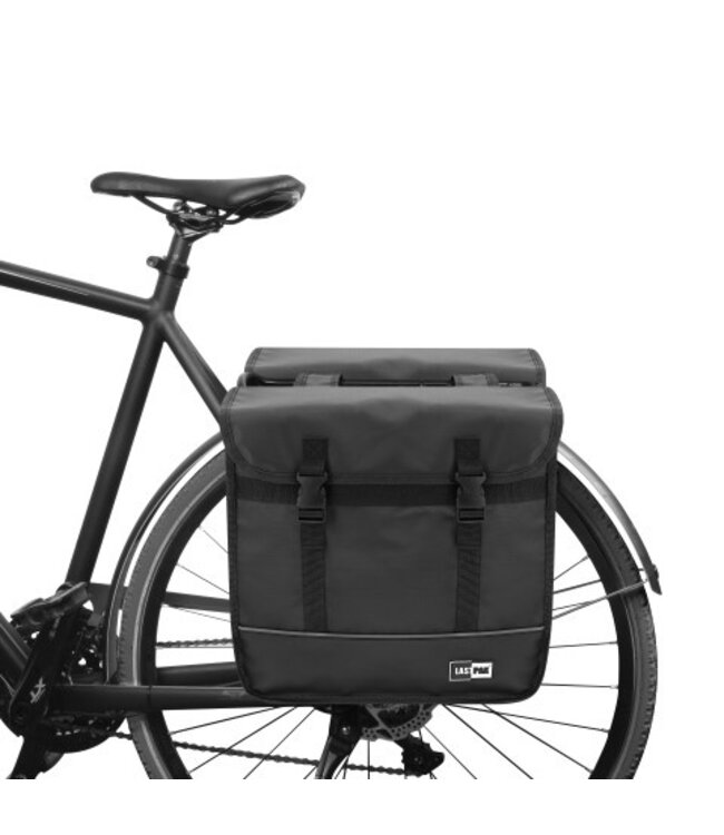Lastpak Dubbele fietstas - 35L - mat zwart