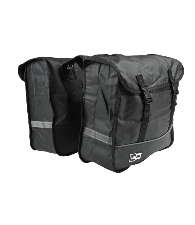 Lastpak Dubbele fietstas - 35L - mat zwart