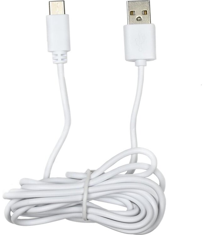 Benson Mobiele Oplader - USB naar Type C Kabel - 2 meter - Wit