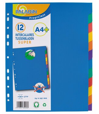 Paladin 12 tabbladen - Super A4+ index