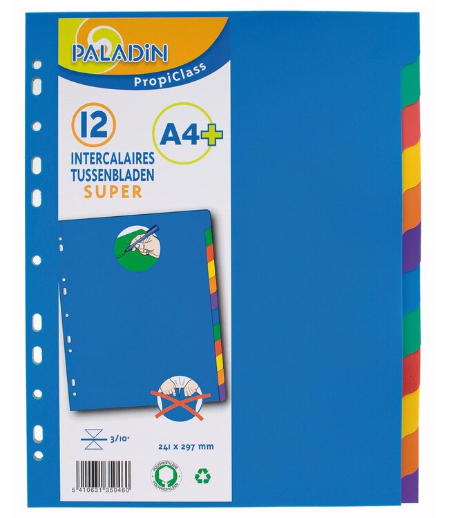 Paladin 12 tabbladen - Super A4+ index
