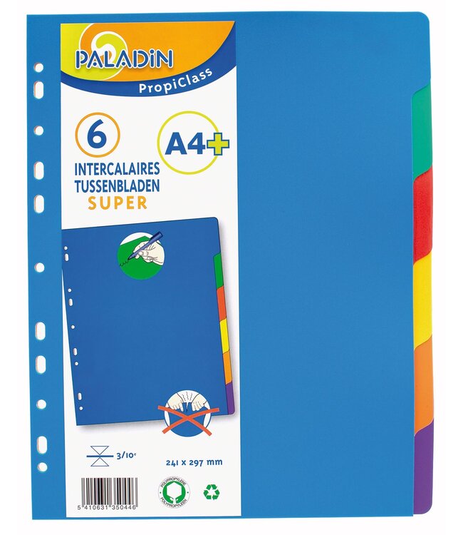 Paladin 6 tabbladen - Super A4+ index