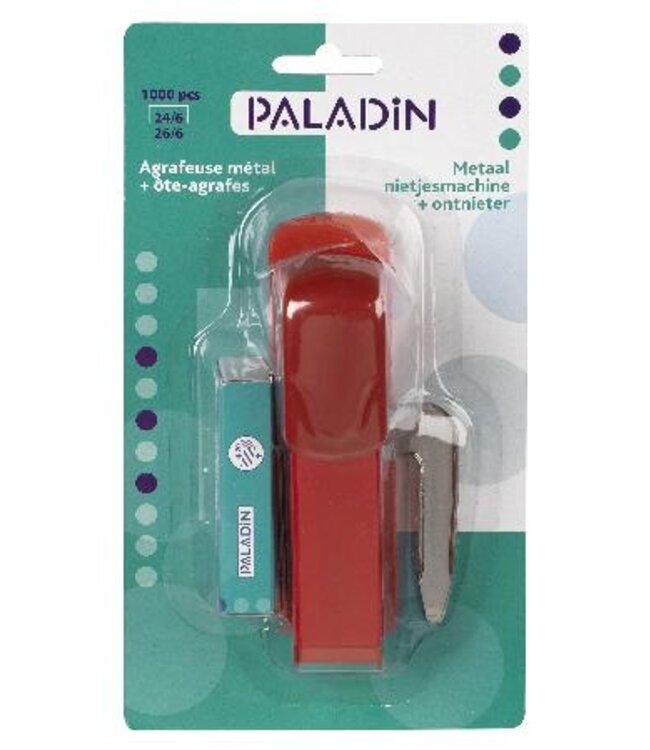 Paladin Nietmachine 24/6 - met ontnieter + nietjes