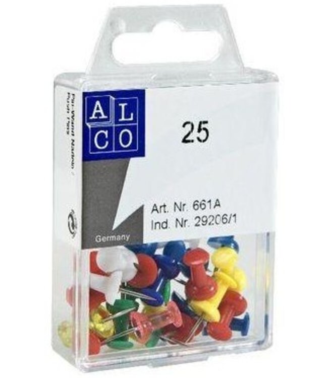 Alco Prikbordspelden - 25 stuks - assorti