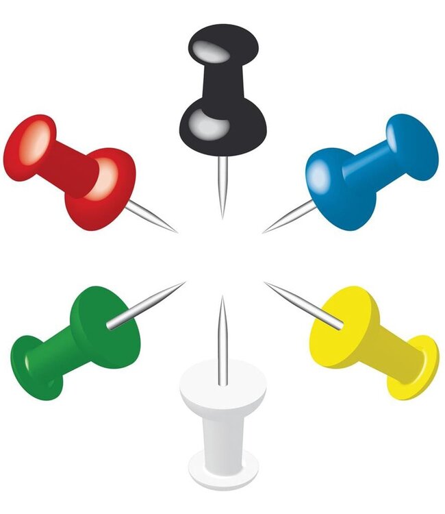 Alco Prikbordspelden - 25 stuks - assorti