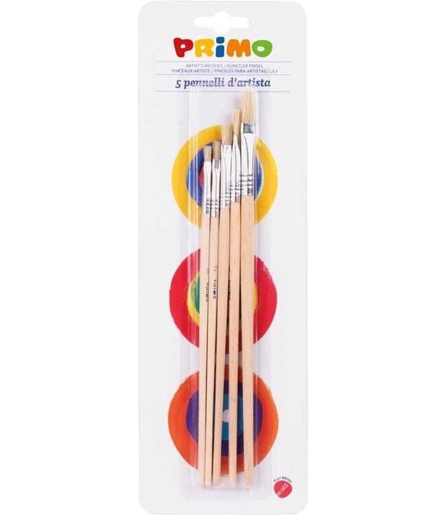 Primo Penseel - 5 stuks - plat