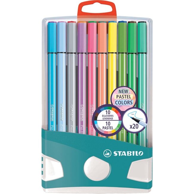 Stabilo Viltstift - Pen 68 - Pastelparade - 20 stuks