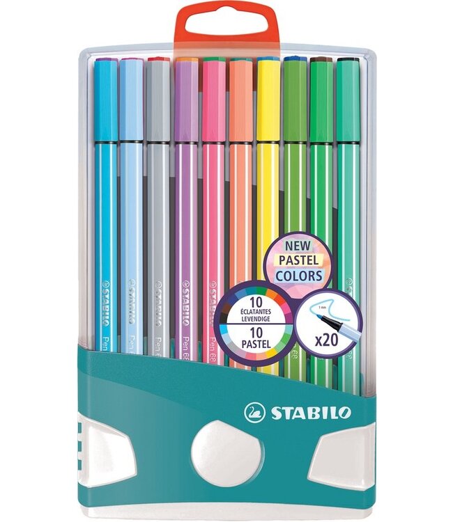Stabilo Viltstift - Pen 68 - Pastelparade - 20 stuks