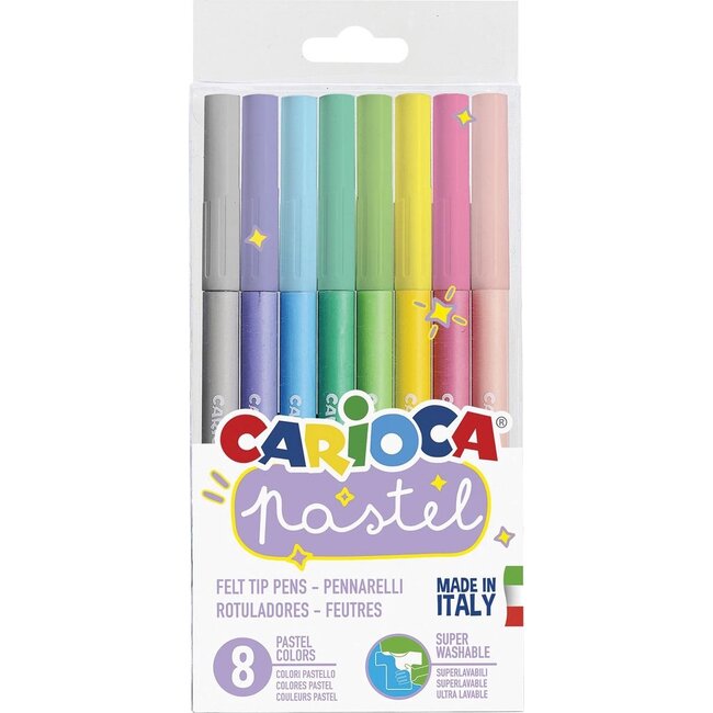 Carioca Viltstiften - 8 stuks - Pastel