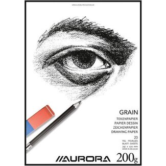 Aurora Tekenblok - wit - A4 - 200gr. - 20 vellen