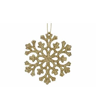 Cosy @ Home Hanger - sneeuwvlok - glitter goud - dia.10cm