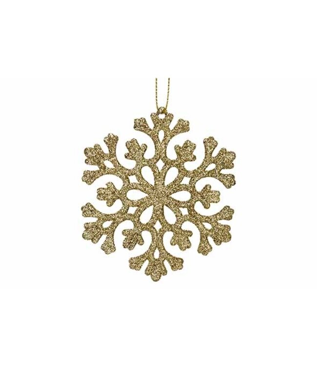 Cosy @ Home Hanger - sneeuwvlok - glitter goud - dia.10cm