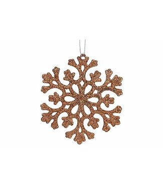 Cosy @ Home Hanger - sneeuwvlok - glitter koper - dia.10cm