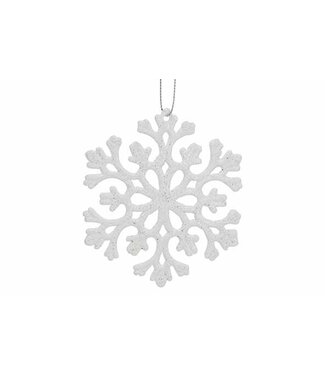Cosy @ Home Hanger - sneeuwvlok - glitter wit - dia.10cm