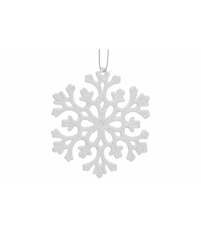 Cosy @ Home Hanger - sneeuwvlok - glitter wit - dia.10cm
