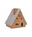 Cosy @ Home Huis - met Led verlichting - 14,9x11,5H15cm - aardewerk