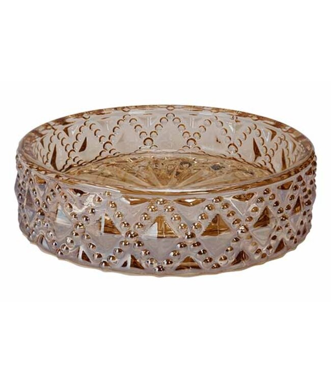 Cosy @ Home Kaarsenhouder - Royal goud - dia.10H2,5cm - glas