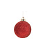 Cosy @ Home Kerstbal - set 6 - glitter rood - dia.6cm - kunststof