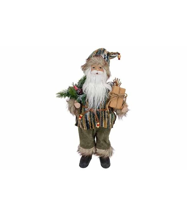 Cosy @ Home Kerstman - groen - 31x19H47cm - polyester