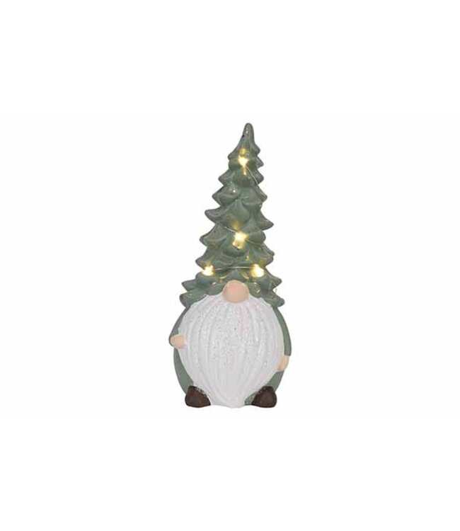 Cosy @ Home Kerstman - Denneappel hoed - dia.10,5H24,5cm - polyresin