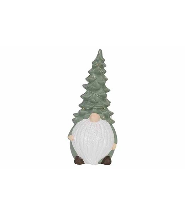 Cosy @ Home Kerstman - Denneappel hoed - dia.10,5H24,5cm - polyresin