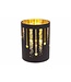 Cosy @ Home Lamp - fireworks - LED - dia.9H12cm - zwart - glas