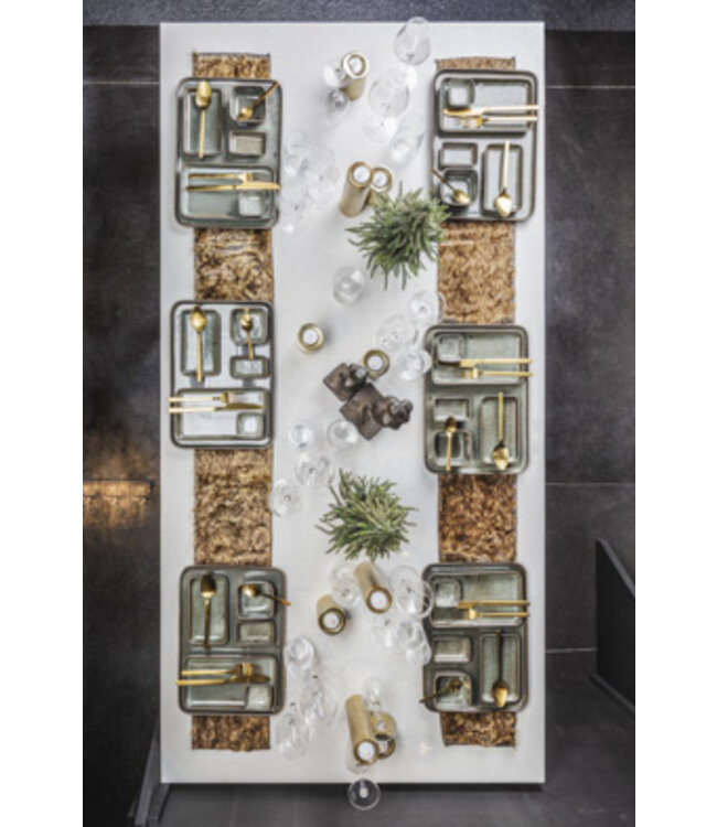 Cosy @ Home Tafelloper - nepbont - bruin - 180x20cm